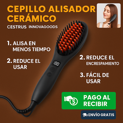 Cepillo Alisador Cerámico Cestrus InnovaGoods – Liso Perfecto Todos los Días