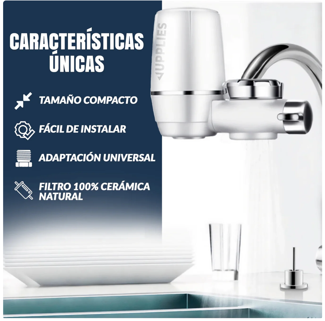 Filtro de agua para grifo Waterjet® reutilizable