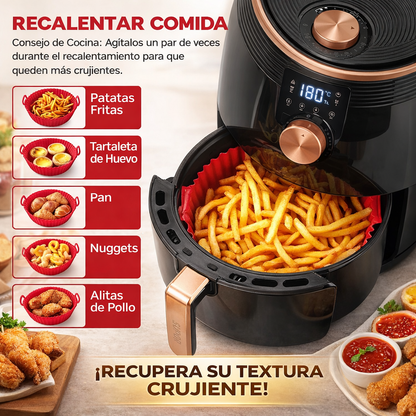 🍳 Tu Air Fryer limpia. Tu comida perfecta.