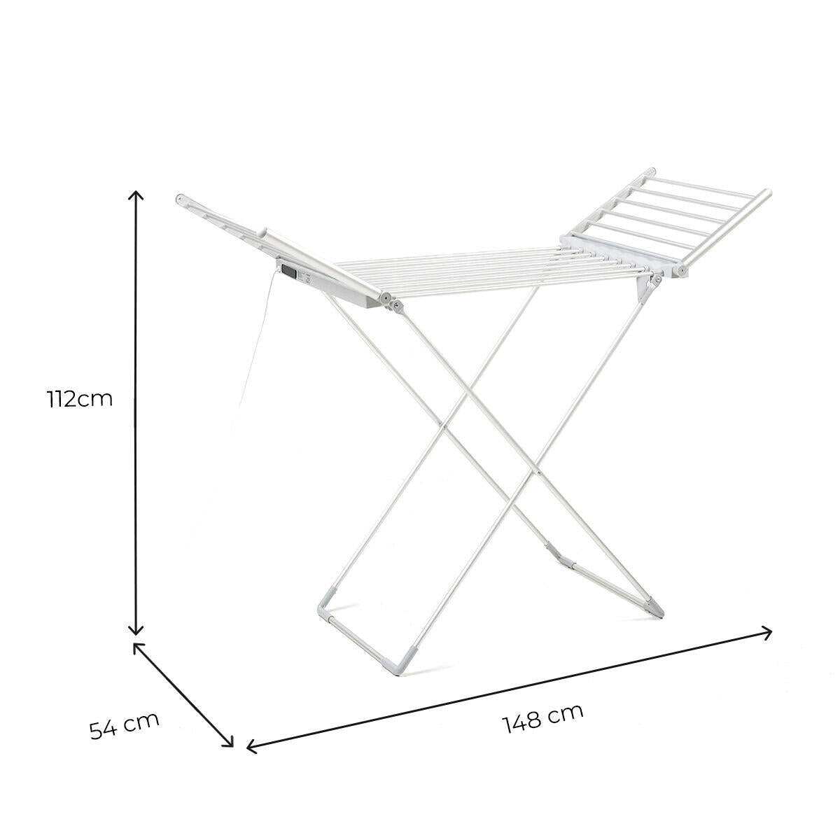 🏠🔥 Tendedero eléctrico con calefacción de acero inoxidable