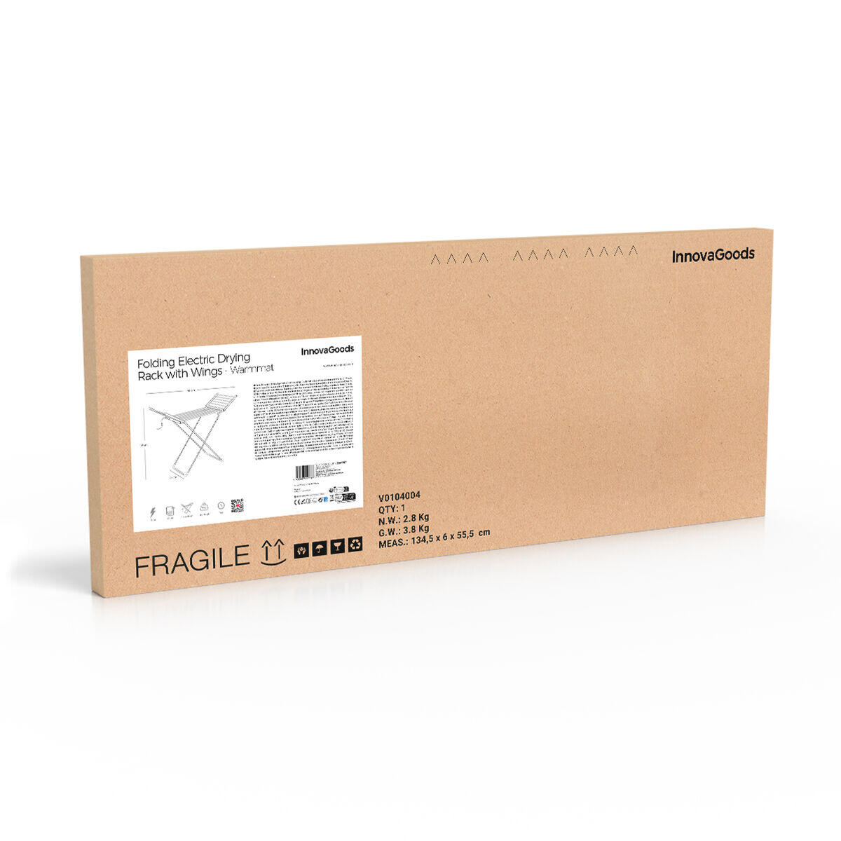 🏠🔥 Tendedero eléctrico con calefacción de acero inoxidable